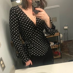 Polka dot blouse